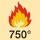 odolná proti šíření plamene 750°C